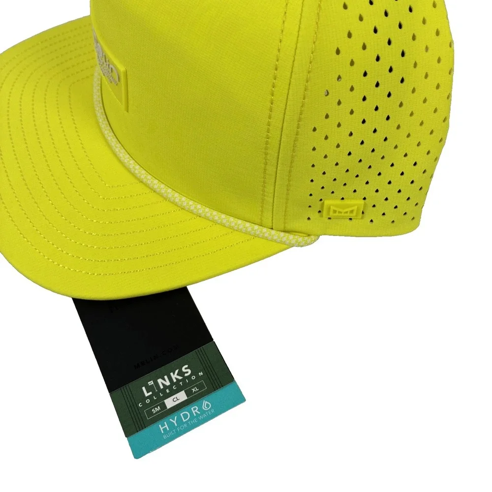 NEW Melin Hydro Coronado Links Golf Performance Snapback Hat Neon Yellow